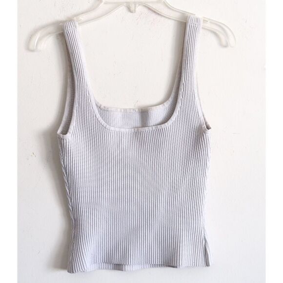 BABATON Light Gray Ribbed Tank - Size Small - Picture 4 of 9